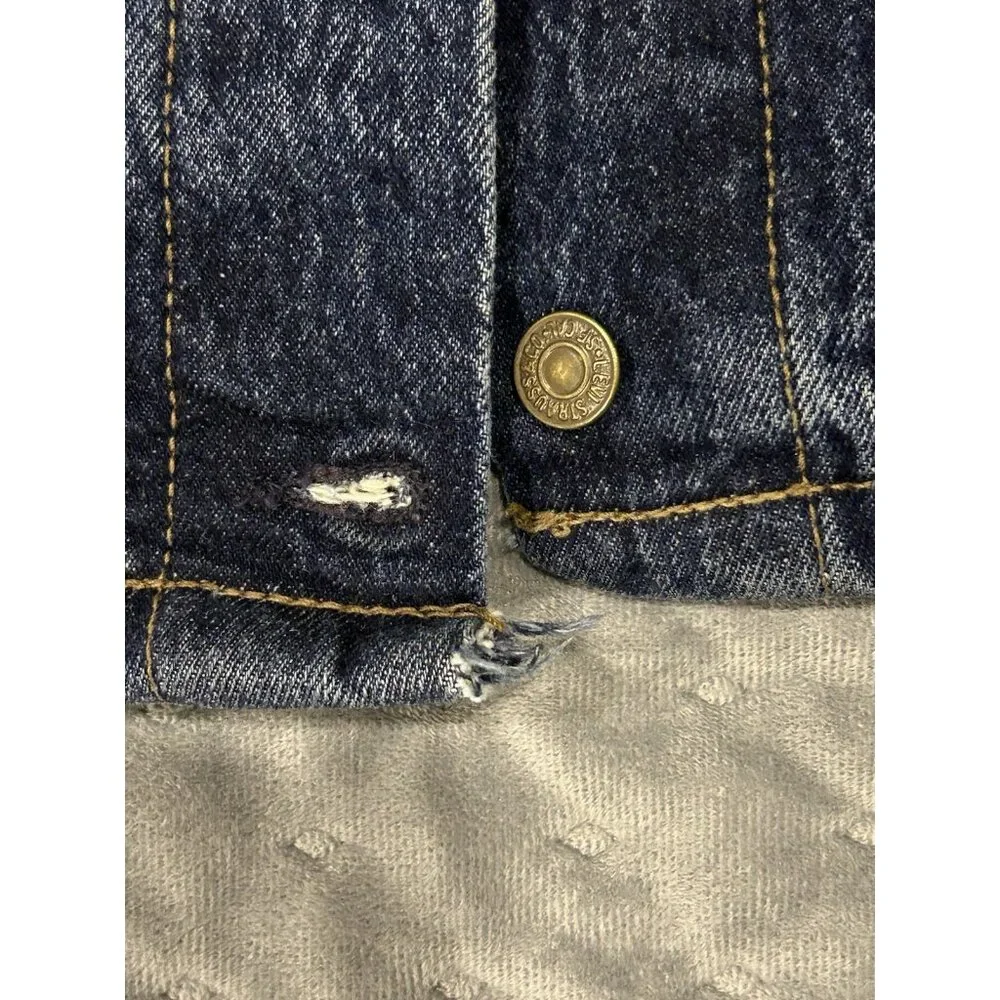 Levi’s Trucker Jacket Sz LARGE Denim Blue Jean Button Up Vintage 77934-8206 - Picture 7 of 16